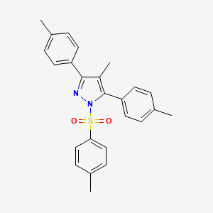 molecular formula C25H24N2O2S B4721413 4-methyl-3,5-bis(4-methylphenyl)-1-[(4-methylphenyl)sulfonyl]-1H-pyrazole 