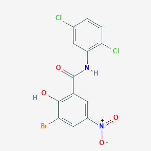 molecular formula C13H7BrCl2N2O4 B4721431 3-bromo-N-(2,5-dichlorophenyl)-2-hydroxy-5-nitrobenzamide 