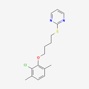 molecular formula C16H19ClN2OS B4721439 2-{[4-(2-chloro-3,6-dimethylphenoxy)butyl]thio}pyrimidine 
