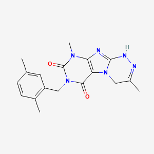 molecular formula C18H20N6O2 B4721467 7-(2,5-dimethylbenzyl)-3,9-dimethyl-1,4-dihydro[1,2,4]triazino[3,4-f]purine-6,8(7H,9H)-dione 