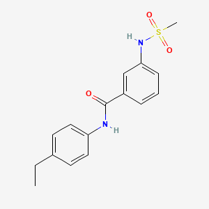 molecular formula C16H18N2O3S B4721472 N-(4-ethylphenyl)-3-[(methylsulfonyl)amino]benzamide 