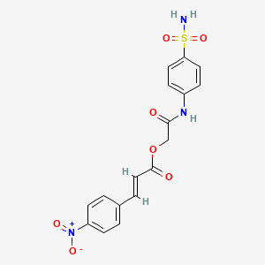 molecular formula C17H15N3O7S B4721492 2-{[4-(aminosulfonyl)phenyl]amino}-2-oxoethyl 3-(4-nitrophenyl)acrylate 