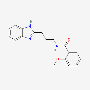 molecular formula C18H19N3O2 B4721497 N-[3-(1H-benzimidazol-2-yl)propyl]-2-methoxybenzamide 