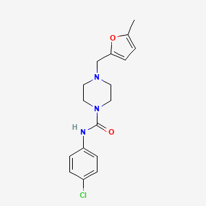 molecular formula C17H20ClN3O2 B4721508 N-(4-chlorophenyl)-4-[(5-methyl-2-furyl)methyl]-1-piperazinecarboxamide 