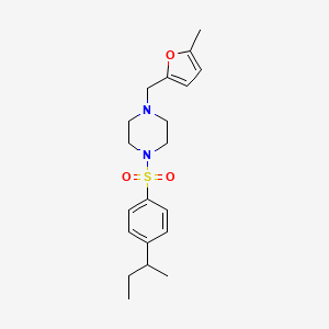 molecular formula C20H28N2O3S B4721510 1-[(4-sec-butylphenyl)sulfonyl]-4-[(5-methyl-2-furyl)methyl]piperazine 