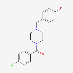 molecular formula C18H18ClFN2O B4721526 1-(4-chlorobenzoyl)-4-(4-fluorobenzyl)piperazine 