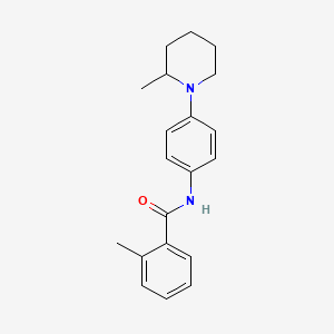 molecular formula C20H24N2O B4721533 2-methyl-N-[4-(2-methyl-1-piperidinyl)phenyl]benzamide 