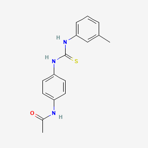 molecular formula C16H17N3OS B4721563 N-[4-({[(3-methylphenyl)amino]carbonothioyl}amino)phenyl]acetamide 