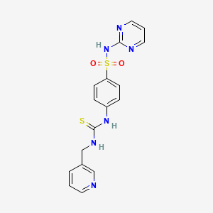 molecular formula C17H16N6O2S2 B4721588 4-({[(3-pyridinylmethyl)amino]carbonothioyl}amino)-N-2-pyrimidinylbenzenesulfonamide 