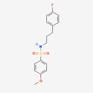 molecular formula C16H18FNO3S B4721604 N-[3-(4-fluorophenyl)propyl]-4-methoxybenzenesulfonamide 