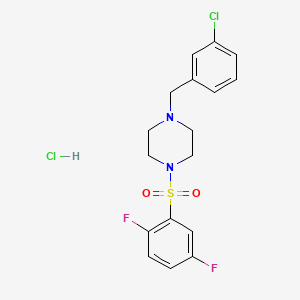 molecular formula C17H18Cl2F2N2O2S B4721664 1-(3-chlorobenzyl)-4-[(2,5-difluorophenyl)sulfonyl]piperazine hydrochloride 