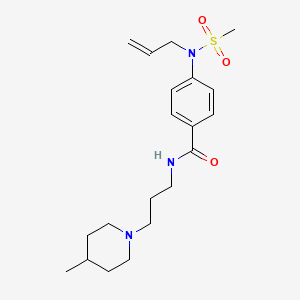 molecular formula C20H31N3O3S B4721672 4-[allyl(methylsulfonyl)amino]-N-[3-(4-methyl-1-piperidinyl)propyl]benzamide 