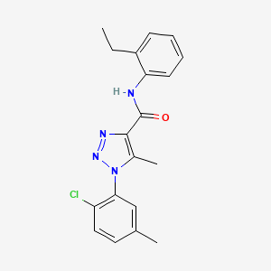 molecular formula C19H19ClN4O B4721679 1-(2-chloro-5-methylphenyl)-N-(2-ethylphenyl)-5-methyl-1H-1,2,3-triazole-4-carboxamide 