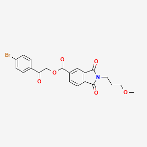 2-(4-bromophenyl)-2-oxoethyl 2-(3-methoxypropyl)-1,3-dioxo-5-isoindolinecarboxylate