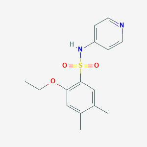 molecular formula C15H18N2O3S B4721697 2-ethoxy-4,5-dimethyl-N-4-pyridinylbenzenesulfonamide 