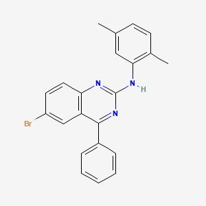 molecular formula C22H18BrN3 B4721722 6-bromo-N-(2,5-dimethylphenyl)-4-phenyl-2-quinazolinamine 