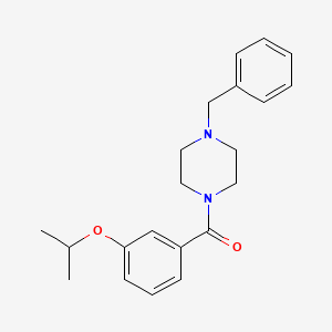 molecular formula C21H26N2O2 B4721739 1-benzyl-4-(3-isopropoxybenzoyl)piperazine 