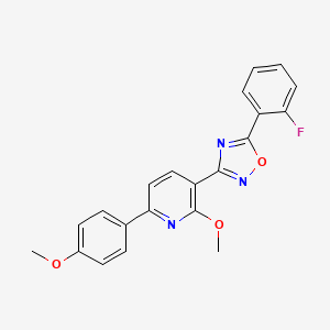 3-[5-(2-fluorophenyl)-1,2,4-oxadiazol-3-yl]-2-methoxy-6-(4-methoxyphenyl)pyridine