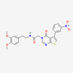 molecular formula C24H22N4O6S B4721769 N-[2-(3,4-dimethoxyphenyl)ethyl]-2-[5-(3-nitrophenyl)-4-oxothieno[2,3-d]pyrimidin-3(4H)-yl]acetamide 