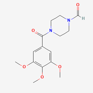 molecular formula C15H20N2O5 B4721813 4-(3,4,5-trimethoxybenzoyl)-1-piperazinecarbaldehyde 