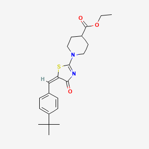 ethyl 1-[5-(4-tert-butylbenzylidene)-4-oxo-4,5-dihydro-1,3-thiazol-2-yl]-4-piperidinecarboxylate