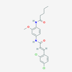 molecular formula C21H22Cl2N2O3 B4721826 3-(2,4-dichlorophenyl)-N-[3-methoxy-4-(pentanoylamino)phenyl]acrylamide 
