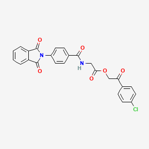 molecular formula C25H17ClN2O6 B4721841 2-(4-chlorophenyl)-2-oxoethyl N-[4-(1,3-dioxo-1,3-dihydro-2H-isoindol-2-yl)benzoyl]glycinate 