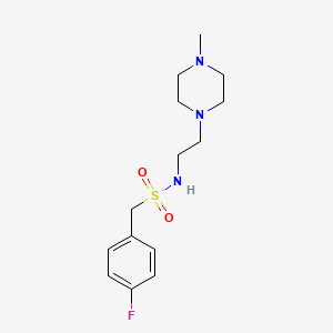molecular formula C14H22FN3O2S B4721901 1-(4-fluorophenyl)-N-[2-(4-methyl-1-piperazinyl)ethyl]methanesulfonamide 
