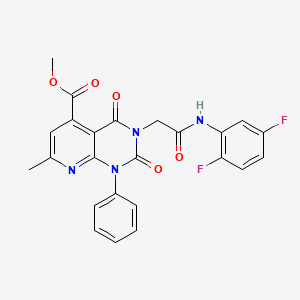 molecular formula C24H18F2N4O5 B4721904 methyl 3-{2-[(2,5-difluorophenyl)amino]-2-oxoethyl}-7-methyl-2,4-dioxo-1-phenyl-1,2,3,4-tetrahydropyrido[2,3-d]pyrimidine-5-carboxylate 