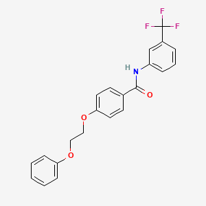 molecular formula C22H18F3NO3 B4721956 4-(2-phenoxyethoxy)-N-[3-(trifluoromethyl)phenyl]benzamide 
