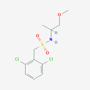 molecular formula C11H15Cl2NO3S B4721986 1-(2,6-dichlorophenyl)-N-(2-methoxy-1-methylethyl)methanesulfonamide 