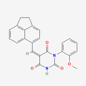 molecular formula C24H18N2O4 B4721998 5-(1,2-dihydro-5-acenaphthylenylmethylene)-1-(2-methoxyphenyl)-2,4,6(1H,3H,5H)-pyrimidinetrione 