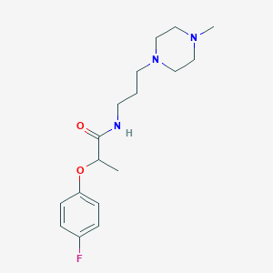 molecular formula C17H26FN3O2 B4722014 2-(4-fluorophenoxy)-N-[3-(4-methyl-1-piperazinyl)propyl]propanamide 