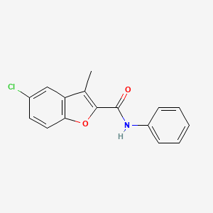 molecular formula C16H12ClNO2 B4722044 5-chloro-3-methyl-N-phenyl-1-benzofuran-2-carboxamide 
