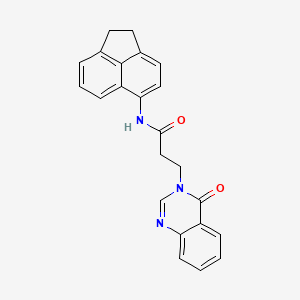 molecular formula C23H19N3O2 B4722092 N-(1,2-dihydro-5-acenaphthylenyl)-3-(4-oxo-3(4H)-quinazolinyl)propanamide 