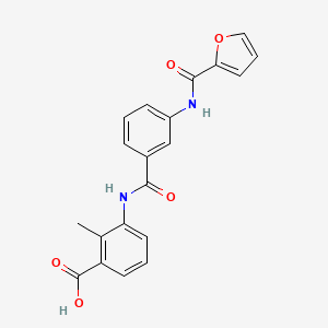 molecular formula C20H16N2O5 B4722098 3-{[3-(2-furoylamino)benzoyl]amino}-2-methylbenzoic acid 