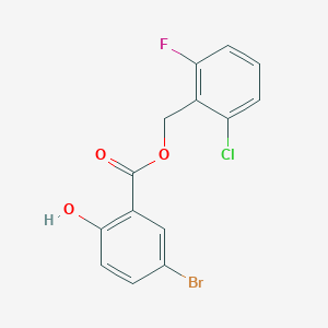 molecular formula C14H9BrClFO3 B4722107 2-chloro-6-fluorobenzyl 5-bromo-2-hydroxybenzoate 