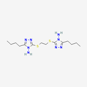 molecular formula C14H26N8S2 B4722113 3,3'-[1,2-ethanediylbis(thio)]bis(5-butyl-4H-1,2,4-triazol-4-amine) 