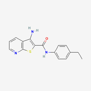 molecular formula C16H15N3OS B4722119 3-amino-N-(4-ethylphenyl)thieno[2,3-b]pyridine-2-carboxamide 