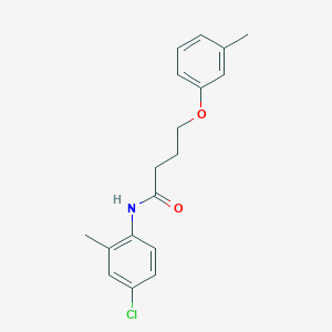 molecular formula C18H20ClNO2 B4722126 N-(4-chloro-2-methylphenyl)-4-(3-methylphenoxy)butanamide 