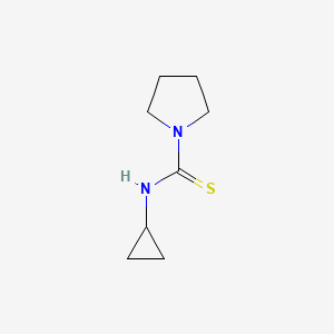 molecular formula C8H14N2S B4722175 N-cyclopropyl-1-pyrrolidinecarbothioamide 