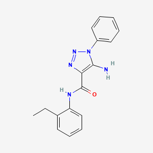 molecular formula C17H17N5O B4722193 5-amino-N-(2-ethylphenyl)-1-phenyl-1H-1,2,3-triazole-4-carboxamide 