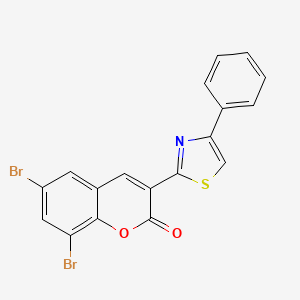 molecular formula C18H9Br2NO2S B4722197 6,8-dibromo-3-(4-phenyl-1,3-thiazol-2-yl)-2H-chromen-2-one CAS No. 5301-53-1
