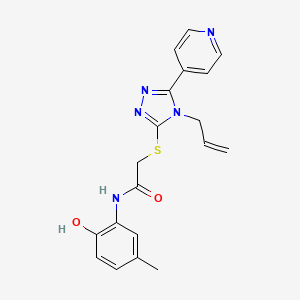 molecular formula C19H19N5O2S B4722230 2-{[4-allyl-5-(4-pyridinyl)-4H-1,2,4-triazol-3-yl]thio}-N-(2-hydroxy-5-methylphenyl)acetamide CAS No. 938007-42-2