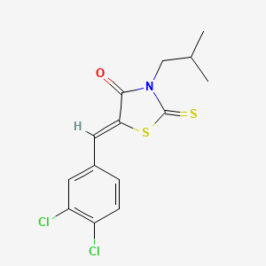 molecular formula C14H13Cl2NOS2 B4722231 5-(3,4-dichlorobenzylidene)-3-isobutyl-2-thioxo-1,3-thiazolidin-4-one 