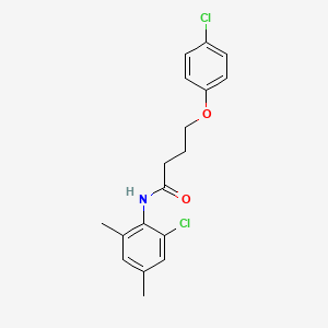 N-(2-chloro-4,6-dimethylphenyl)-4-(4-chlorophenoxy)butanamide