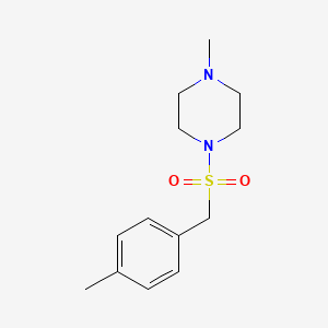molecular formula C13H20N2O2S B4722242 1-methyl-4-[(4-methylbenzyl)sulfonyl]piperazine 