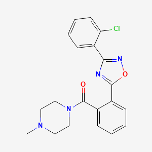 molecular formula C20H19ClN4O2 B4722261 1-{2-[3-(2-chlorophenyl)-1,2,4-oxadiazol-5-yl]benzoyl}-4-methylpiperazine 