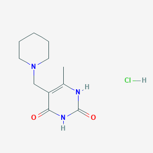 molecular formula C11H18ClN3O2 B4722263 6-methyl-5-(1-piperidinylmethyl)-2,4-pyrimidinediol hydrochloride 