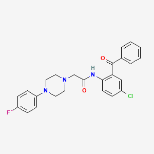 molecular formula C25H23ClFN3O2 B4722264 N-(2-benzoyl-4-chlorophenyl)-2-[4-(4-fluorophenyl)-1-piperazinyl]acetamide 